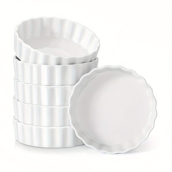 6pcs Deep Porcelain Ramekins | Baking Kitchenware