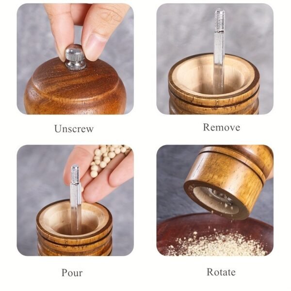 Manual Solid Wood Pepper Grinder | Kitchen Essential