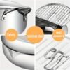 Stainless Steel Deep Fryer Pot Multi-Purpose Frying Pot | Cookware