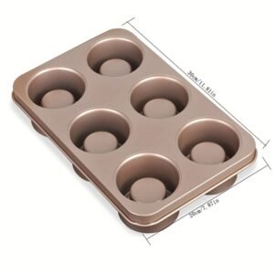 6-Cup Non-Stick Bundt Cake Pan Golden Carbon Steel Mold | Cookware
