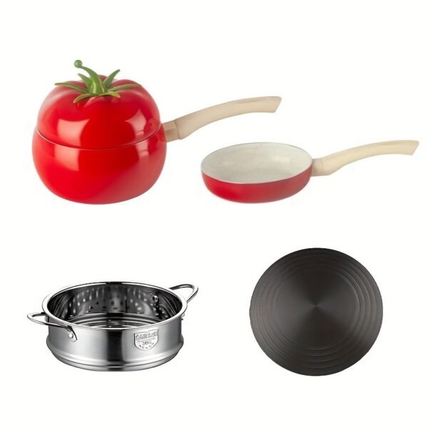 21582064-7bb8-4be0-8f9a-119e74a48345.jpg Fruit Tomato Shape Frying Pan Cooking Pot Tomato Shape Cooking Pot | Cookware