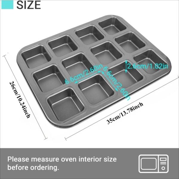 12-Compartment Square Mini Bread Mold | Kitchen Essential