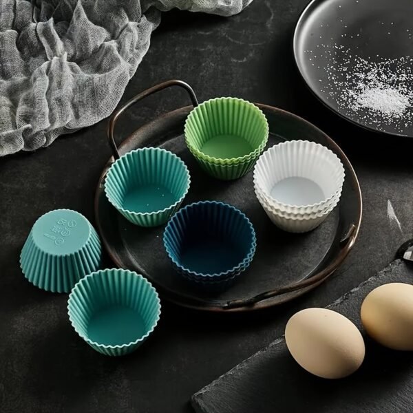 24 Pack of Reusable Silicone Liners for Cupcakes And Muffins | Baking Kitchenware