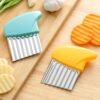 536e4ccc53ea9f2be902ccac4471b823.jpg Stainless Steel Deep Wolf Tooth Potato Cutter with Wavy Slice Design | Kitchen Tool
