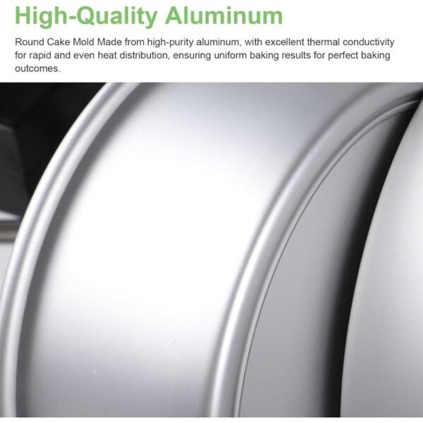 1pc of Odem Round Anodized Aluminum Cake Pan Featuring a Removable Base | Cookware