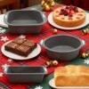 3pcs Non-Stick Silicone Mini Cake Mold Set (Round, Square & Toast Shape) | Baking Kitchenware