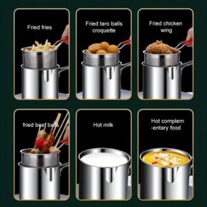 Stainless Steel Deep Fryers with Filter Rack | Cookware