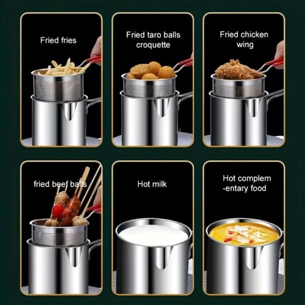 Stainless Steel Deep Fryers with Filter Rack | Cookware