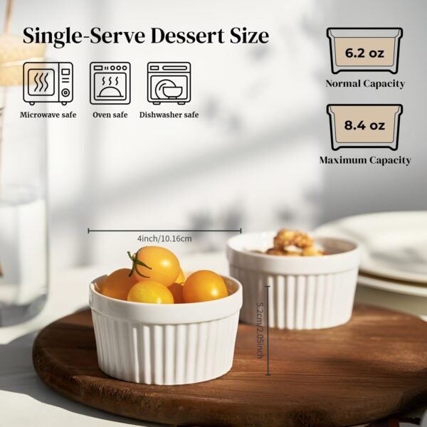 6pcs 8Oz Creme Brulee Ramekins | Baking Kitchenware