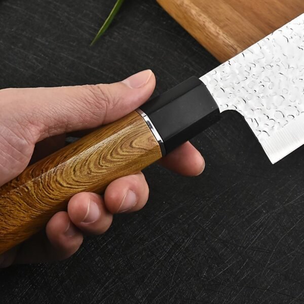 Hand-forged Japanese Hammer Pattern Knife | Kitchen Tool