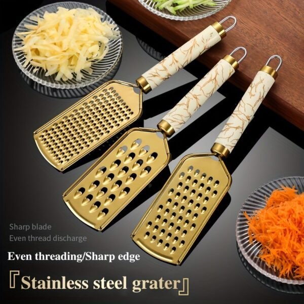 708c6543-e617-4d67-ac33-8aff89d4f80b.jpg Stainless Steel Multi-Purpose Grater Vegetable & Cheese Shredder | Kitchen Tool