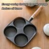 4-Cup Cast Iron Egg & Pancake Pan Non-Stick Omelette Skillet | Cookware