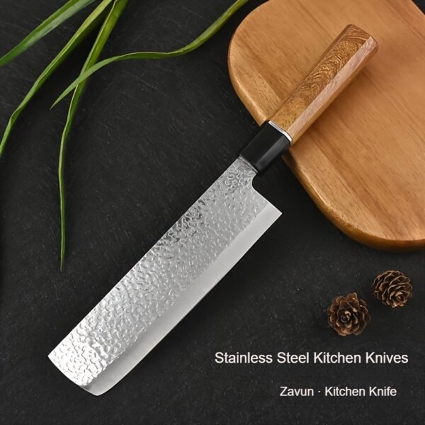 Hand-forged Japanese Hammer Pattern Knife | Kitchen Tool