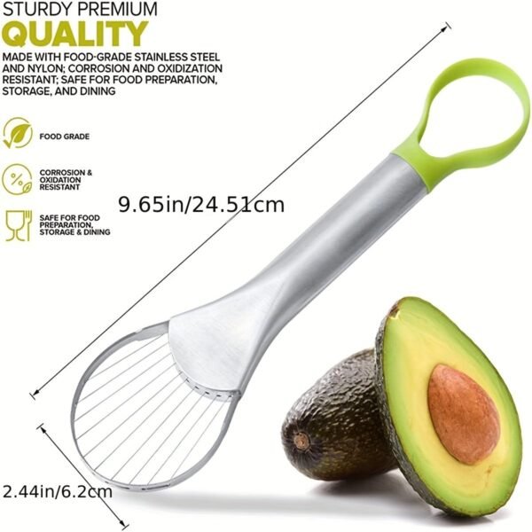 Stainless Steel Avocado Knife 3-in-1 Avocado Cutter Tool | Kitchen Tool
