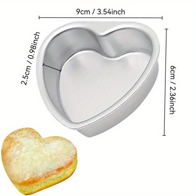 9f0c4cb1007d41949ced5db41d80524b-goods.jpeg 3pcs Aluminum Heart-Shaped Cake Mold Set Fixed Bottom Baking Pans | Baking Kitchenware