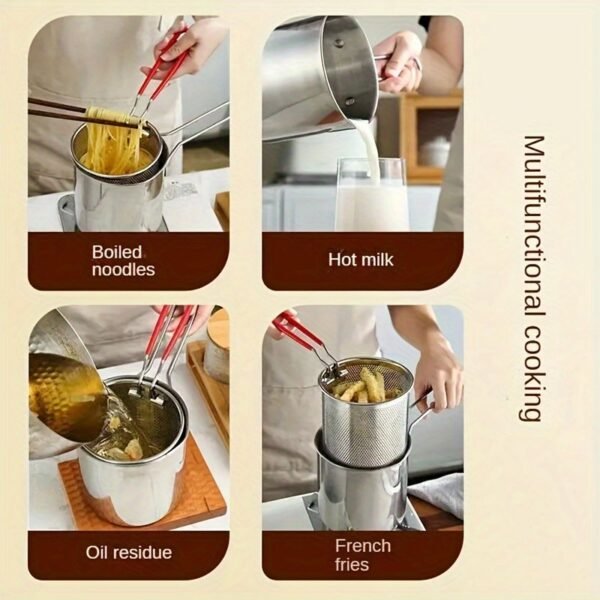 Stainless Steel Deep Fryers with Filter Rack | Cookware