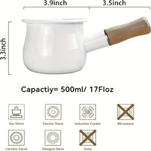 Compact Enamel Milk Pot | Cookware