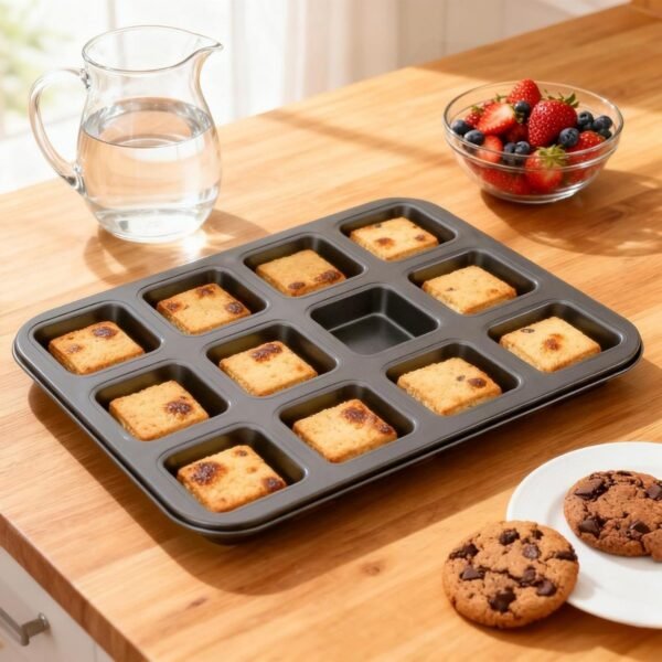 12-Compartment Square Mini Bread Mold | Kitchen Essential