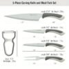 5pcs Professional Meat Carving Knife Set | Kitchen Tool