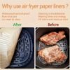 10pcs Non-Stick Air Fryer Liners Brown Paper Sheets for Baking | Cookware