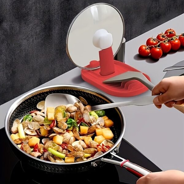 1pc Kitchen Pot Lid Holder and Spoon Rest Random Colour | Cookware