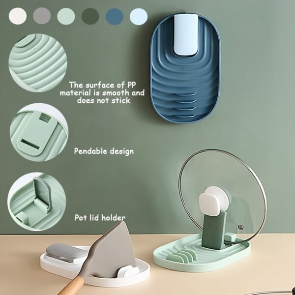 1pc Kitchen Pot Lid Holder and Spoon Rest Random Colour | Cookware