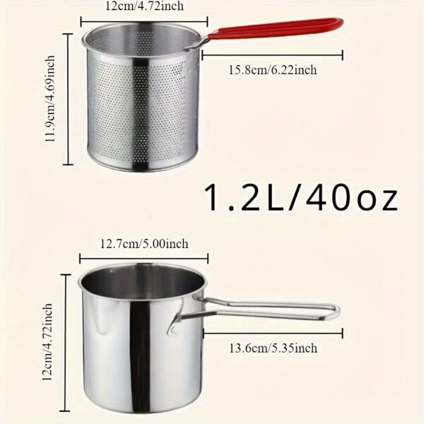 Stainless Steel Deep Fryers with Filter Rack | Cookware