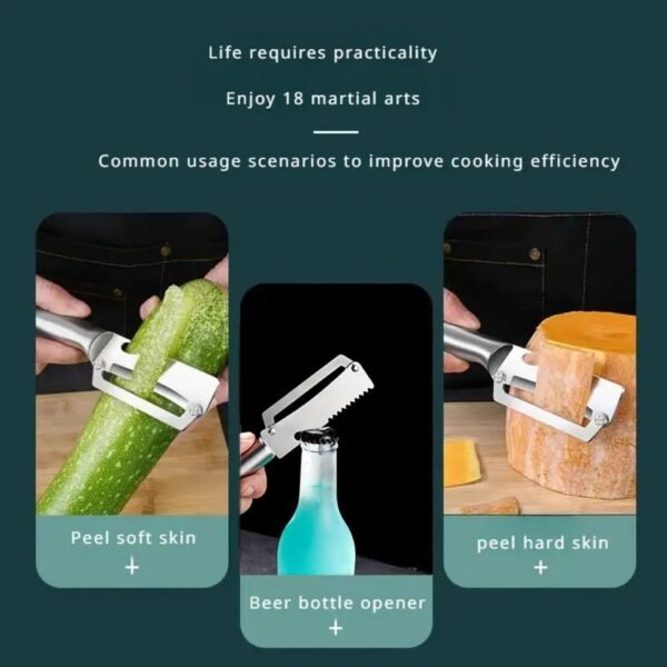 4-in-1 Stainless Steel Multifunctional Peeling Knife | Kitchen Tool