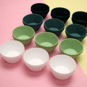 24 Pack of Reusable Silicone Liners for Cupcakes And Muffins | Baking Kitchenware