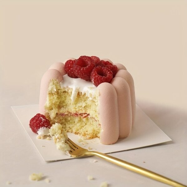 2pcs Fluted Silicone Mousse Cake Mold Wavy Cylinder Dessert Molds | Baking Kitchenware