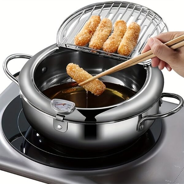 Stainless Steel Deep Fryer Pot Multi-Purpose Frying Pot | Cookware