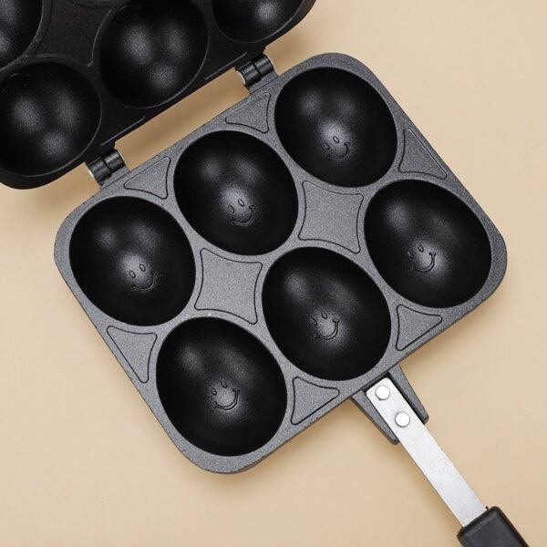 Egg Waffle Maker Pan Smiley Face Bubble Waffle Mold | Cookware
