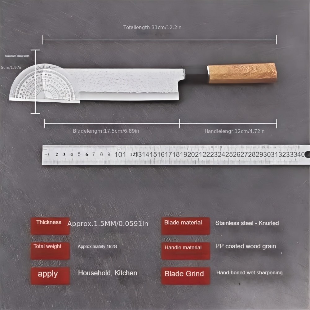 Hand-forged Japanese Hammer Pattern Knife | Kitchen Tool